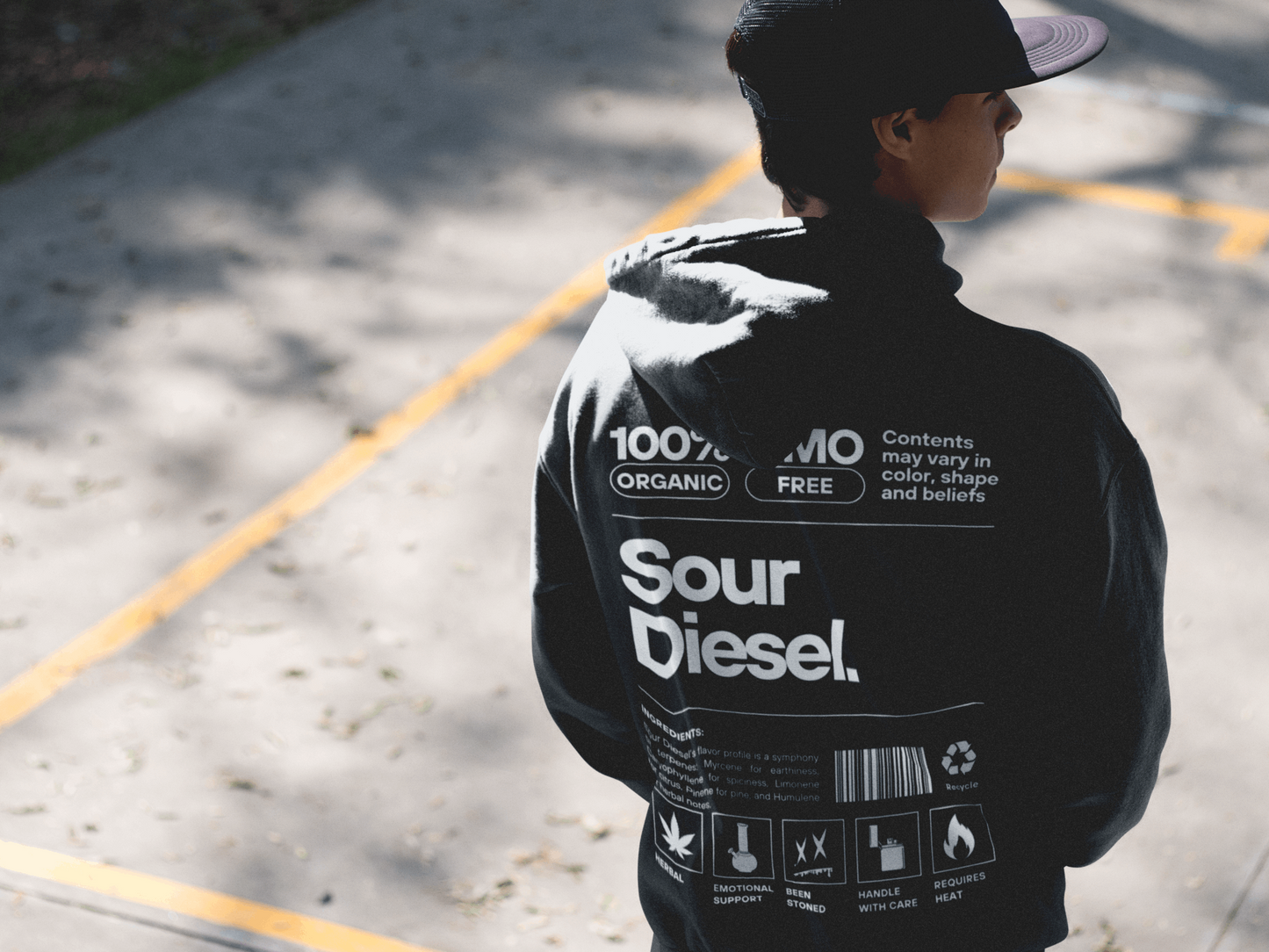 Sour Diesel Hoodie - Beenstoned Cannabis Apparel - Boston Print Co.