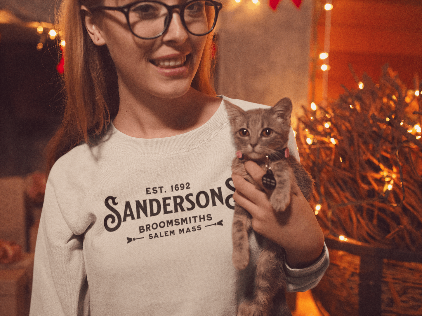 Sandersons Broomsmiths Enchanted Broomstick Shirt - Magical Witchcraft Apparel - Boston Print Co.