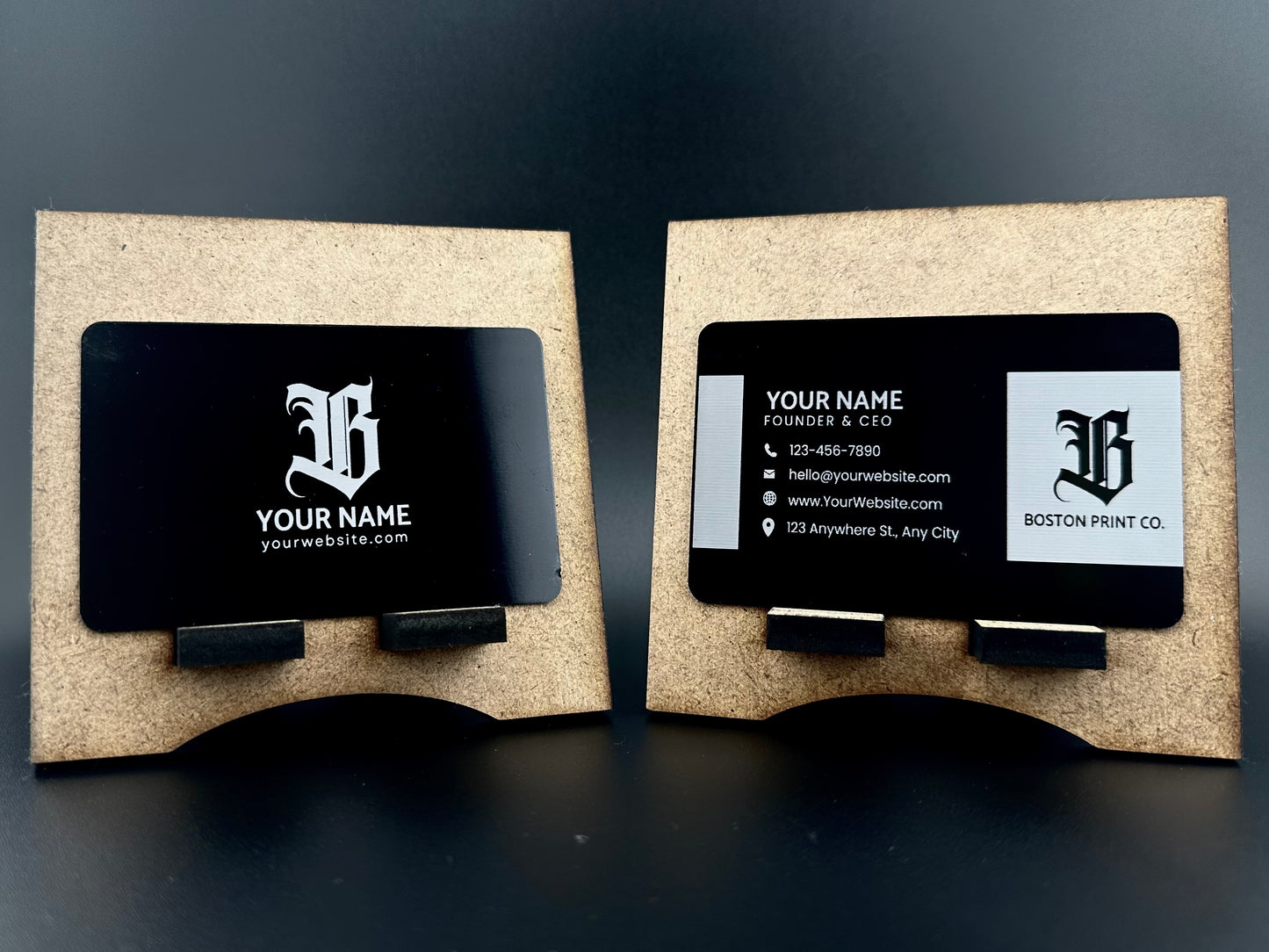 Custom Engraved Metal Business Cards