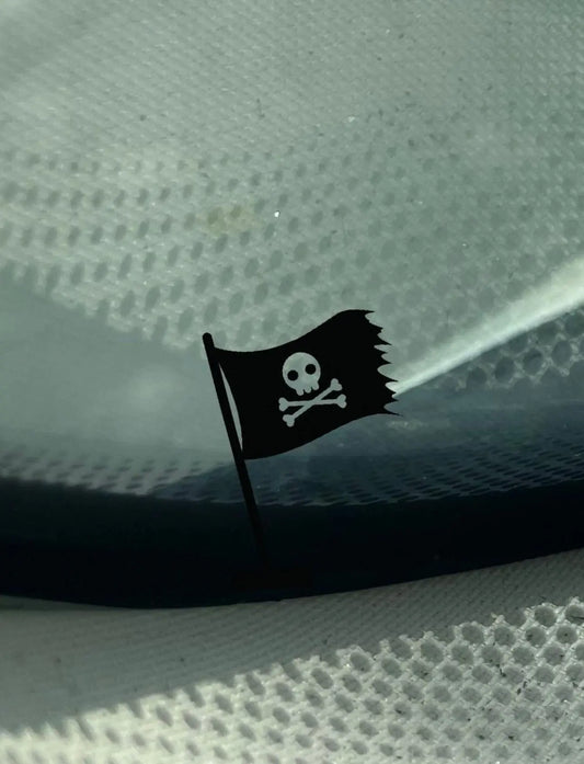 Arrr! Tiny Pirate Flag Decal - Professional Grade Vinyl, Easy to Install, and Weather-Resistant! - Easter Egg Decal - Pirate Decals - Skull - Boston Print Co. 
