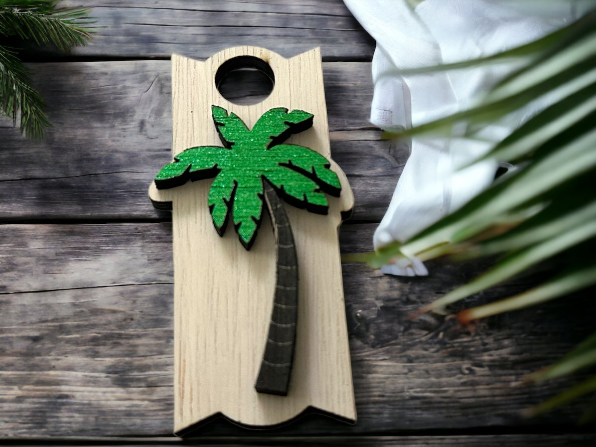 Discover Paradise: Exotic Palm Tree Topper for 30/40oz Tumblers | Premium Wooden Drinkware Accessory - Boston Print Co.