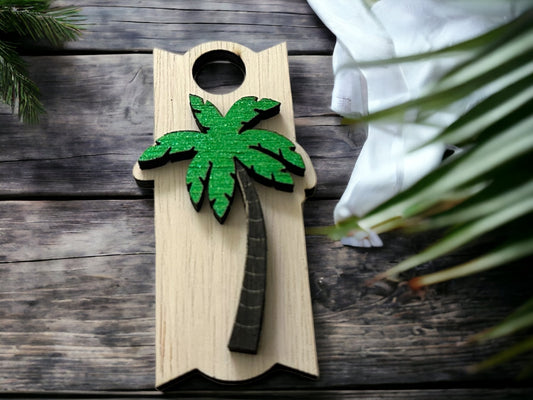 Discover Paradise: Exotic Palm Tree Topper for 30/40oz Tumblers | Premium Wooden Drinkware Accessory - Boston Print Co.
