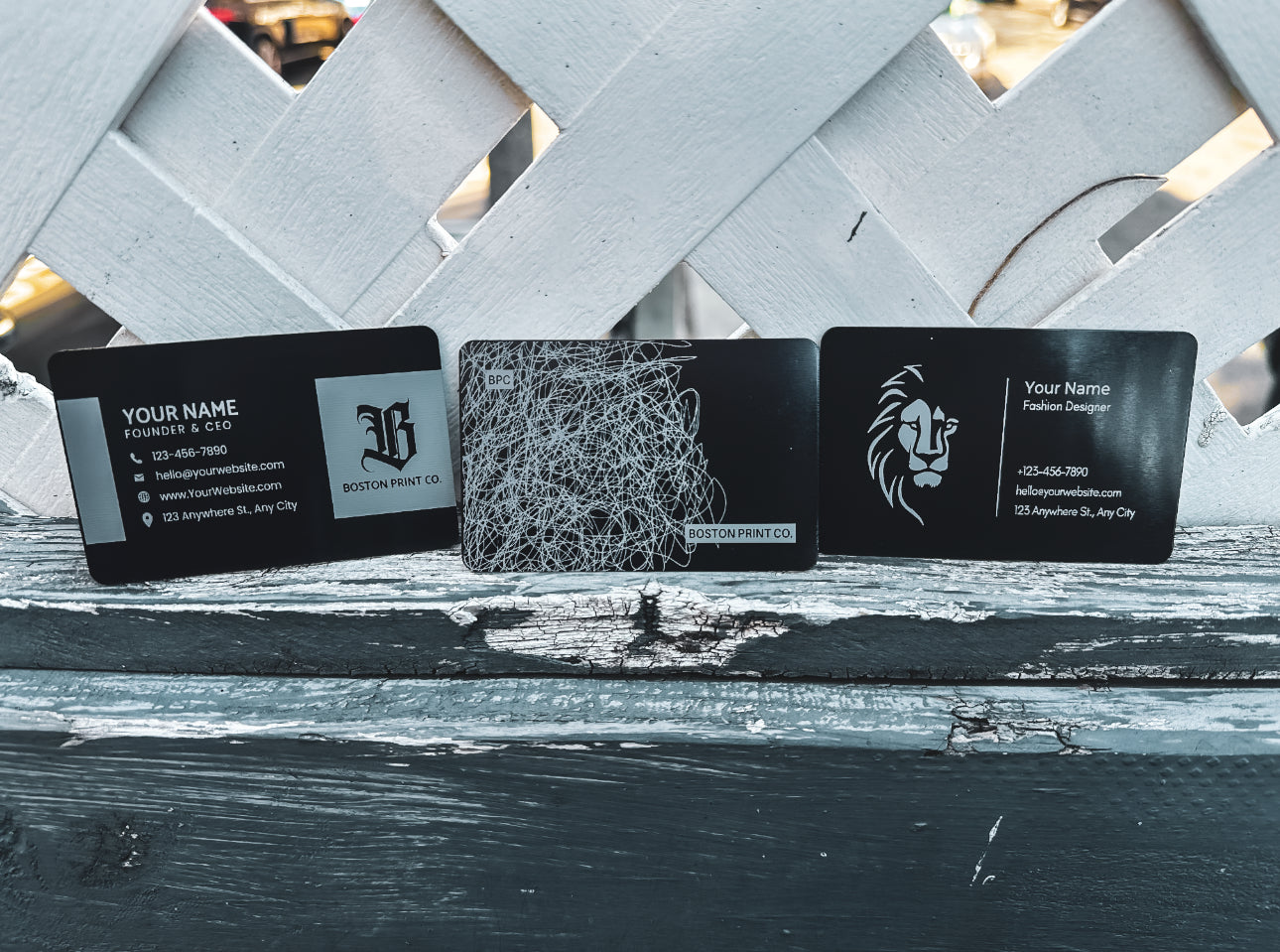 Custom Engraved Metal Business Cards