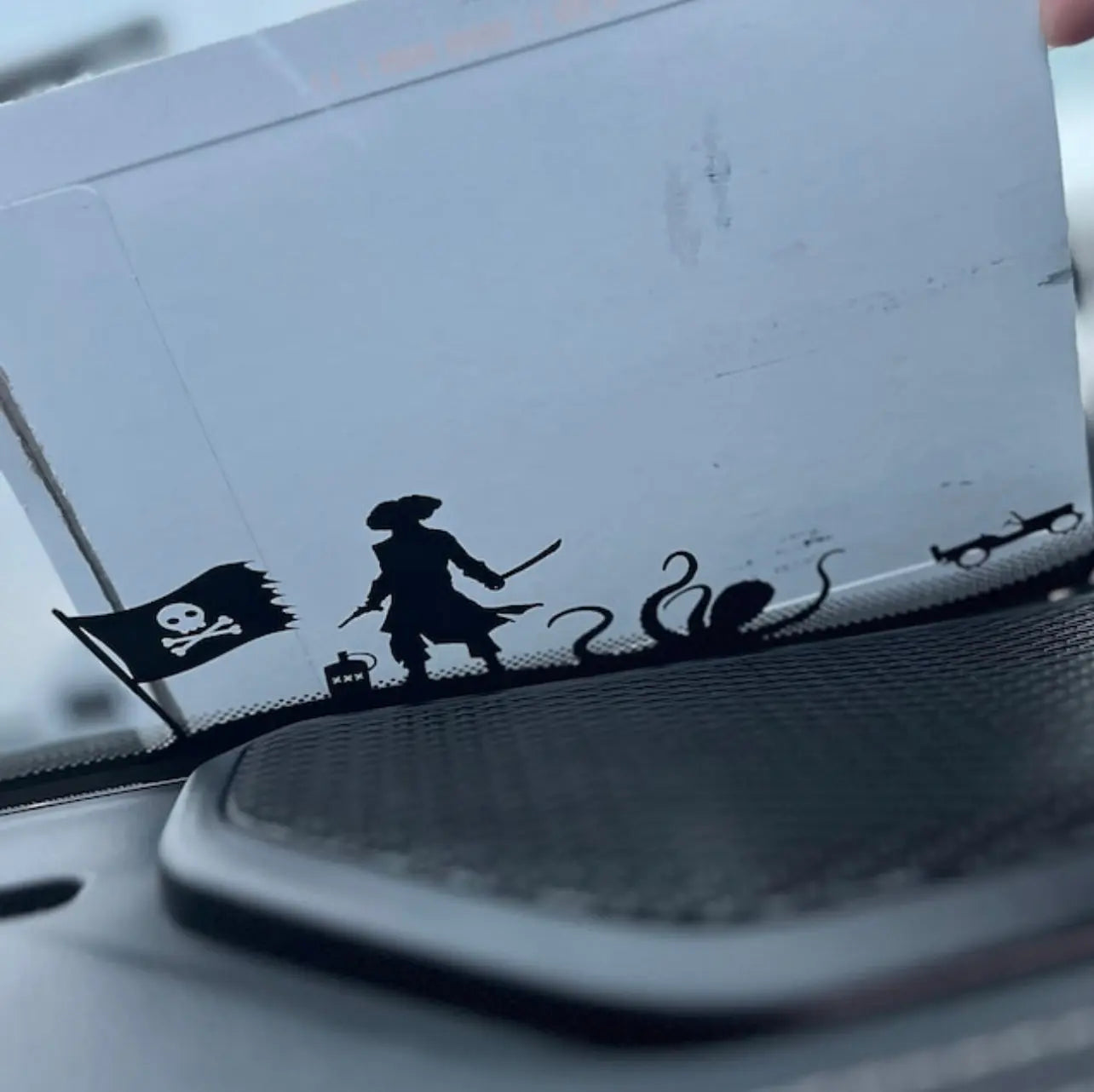 Pirate and Kraken windshield easter egg decal/ easter egg decals / 4x4 easter egg decal / pirate decals / kraken decal / laptop decals - Boston Print Co.