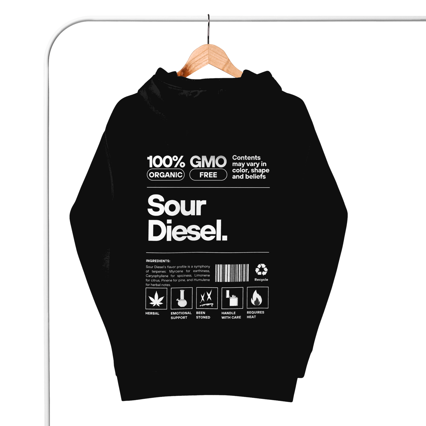 Sour Diesel Hoodie - Beenstoned Cannabis Apparel - Boston Print Co.