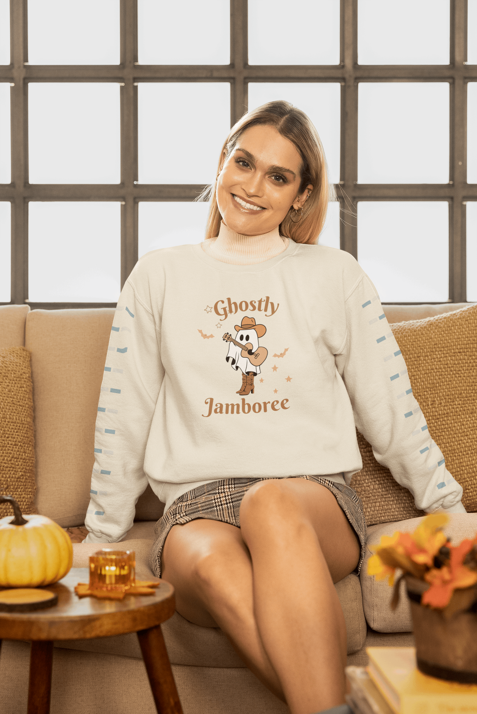 Ghostly Jamboree Cowboy Ghost Shirt - Hauntingly Stylish Western Wear - Boston Print Co. 