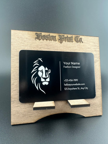 Custom Engraved Metal Business Cards (Set of 10)