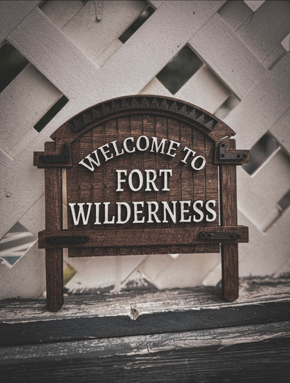 Welcome To Fort Wilderness Sign