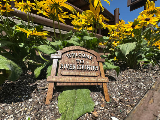 Welcome to River Country” Wooden Sign - Fort Wilderness Water Park Themed Decor for Disney Nostalgia Lovers