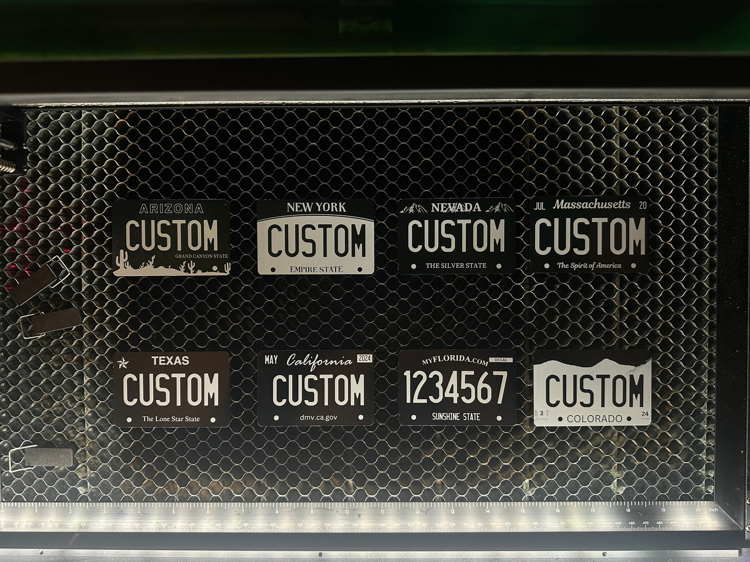 Custom Mini License Plate - Personalized Black Tag | Boston Print Co