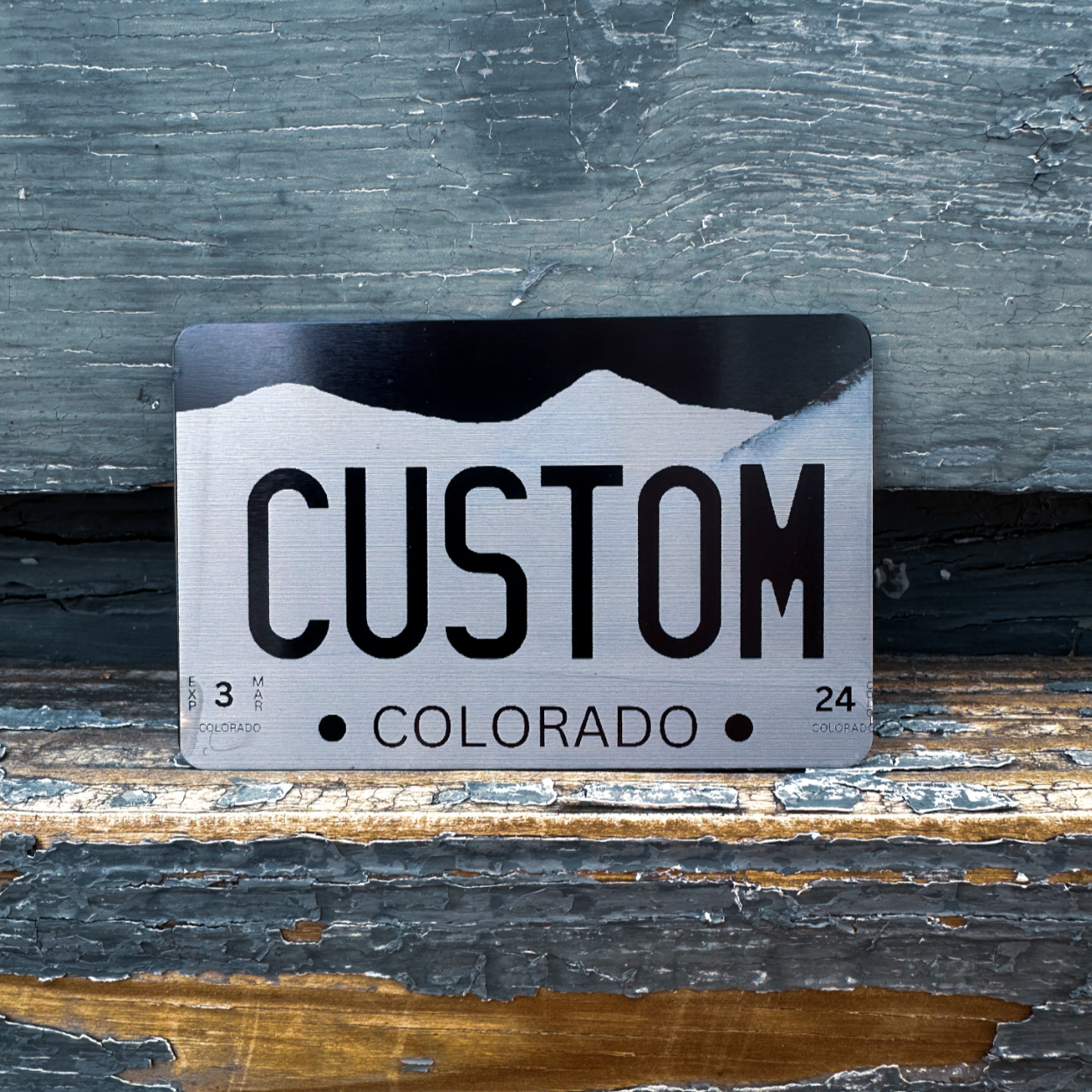 Custom Mini License Plate - Personalized Black Tag Colorado | Boston Print Co