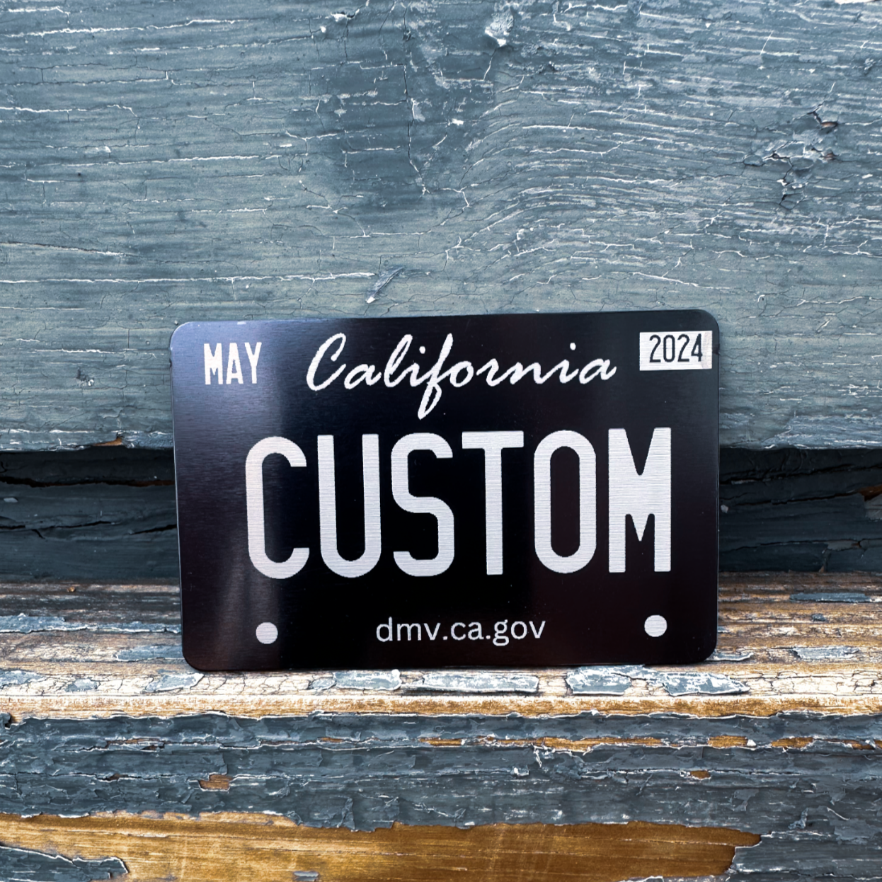 Custom Mini License Plate - Personalized Black Tag California | Boston Print Co