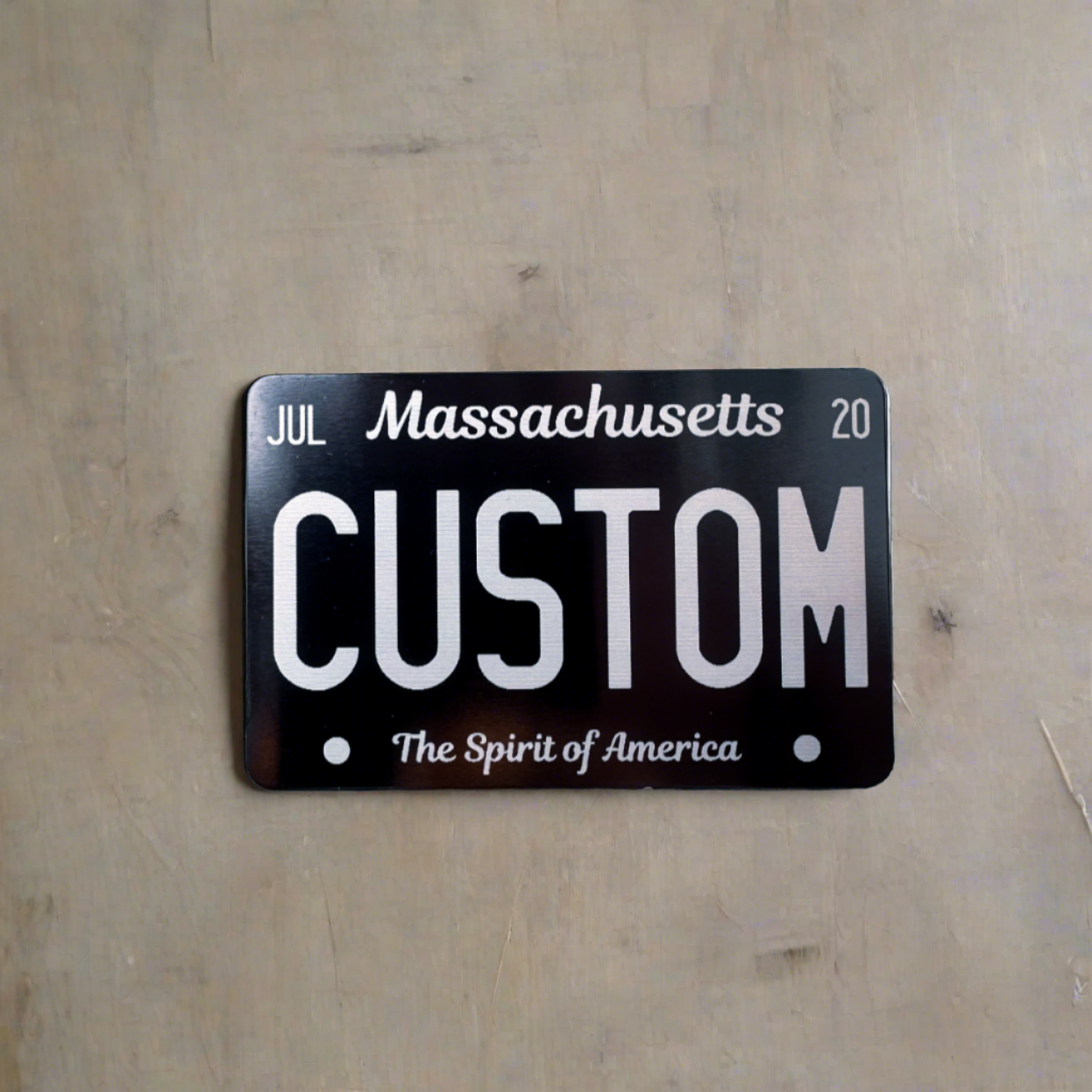 Custom Mini License Plate - Personalized Black Tag | Boston Print Co