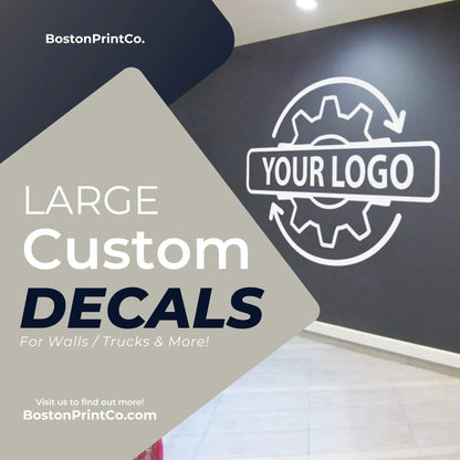 Premium Custom Signage Decal - Large Size | Weather-Resistant Vinyl | Personalized Design - Boston Print Co. 