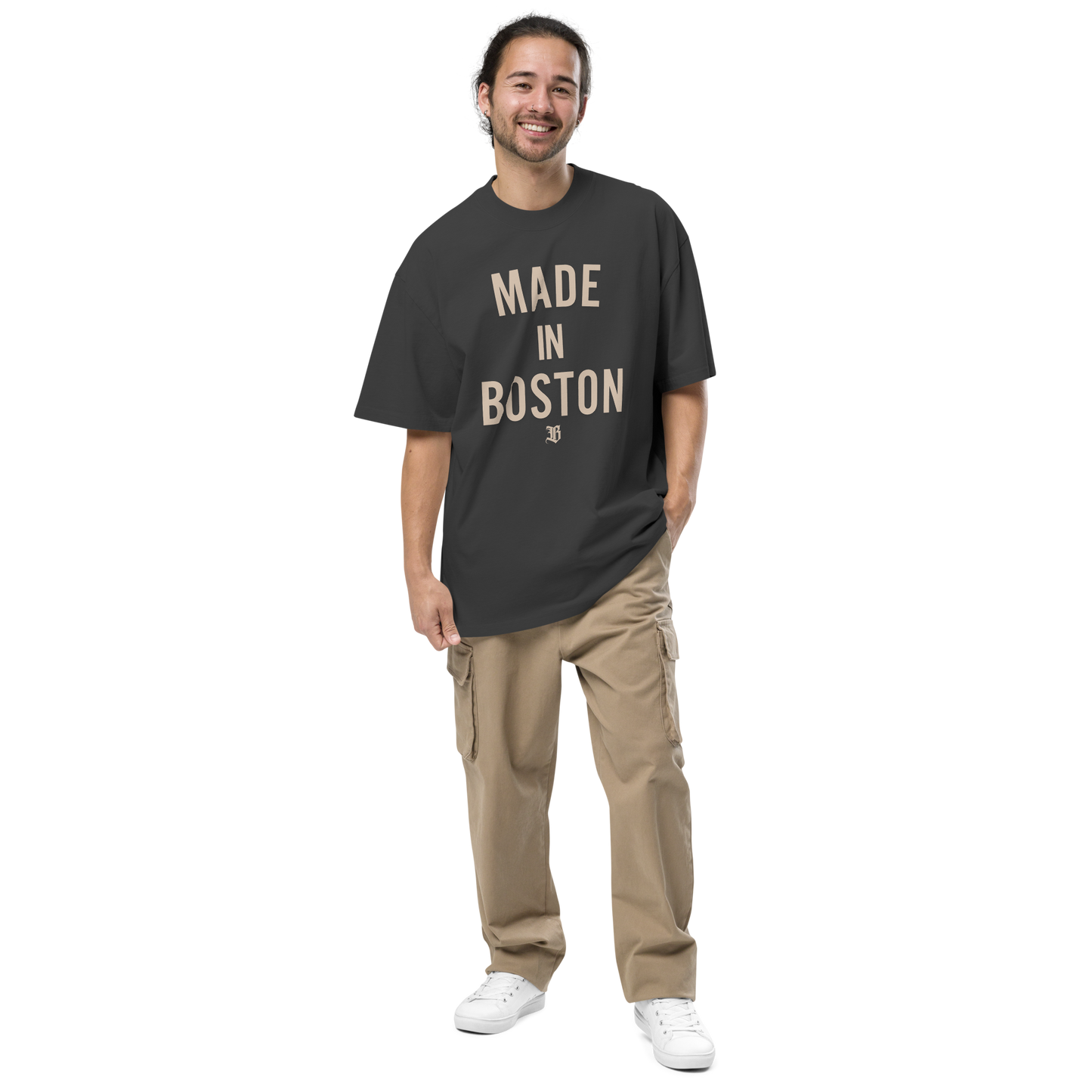 “Made in Boston" Boxy Oversized T-Shirt | 100% Carded Cotton | Boston Print Co.