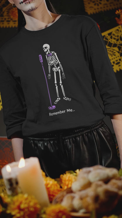 Dia de los Muertos “Remember Me…” Skeleton Serenade Sweatshirt | Coco-Inspired Halloween Apparel