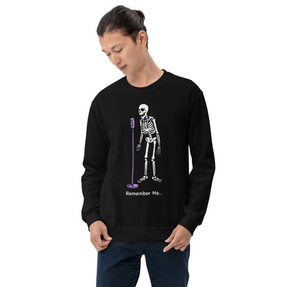 Dia de los Muertos “Remember Me…” Skeleton Serenade Sweatshirt | Coco-Inspired Halloween Apparel - Boston Print Co. 