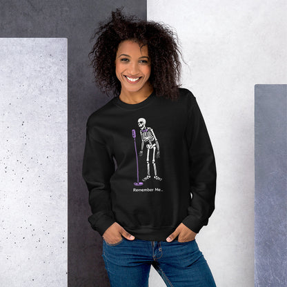 Dia de los Muertos “Remember Me…” Skeleton Serenade Sweatshirt | Coco-Inspired Halloween Apparel - Boston Print Co. 