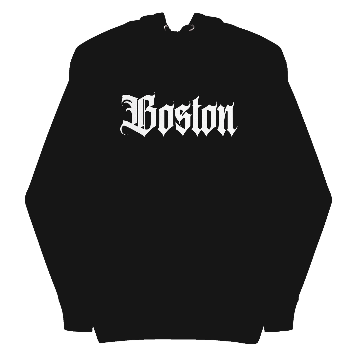 Classic Boston Old English Heavyweight Hoodie - Premium Cotton/Poly Blend - Boston Print Co. 